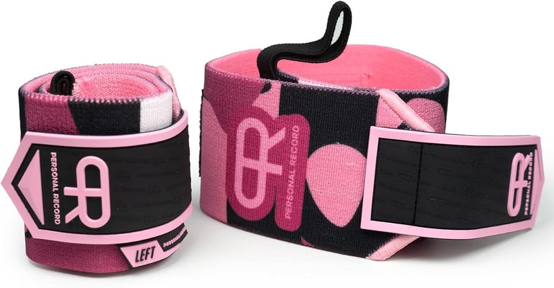 PR Personal Record Heavy Duty Premium Wrist Wraps, More Elasticity, Reinforced Stitching, Extra Wide Strap, Strong Thumb Loop, Larry Wheels Weightlifting Wraps - Image 4